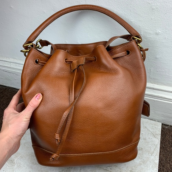 MADEWELL — Brown Leather Lafayette Bucket Bag NWT! - Picture 3 of 8